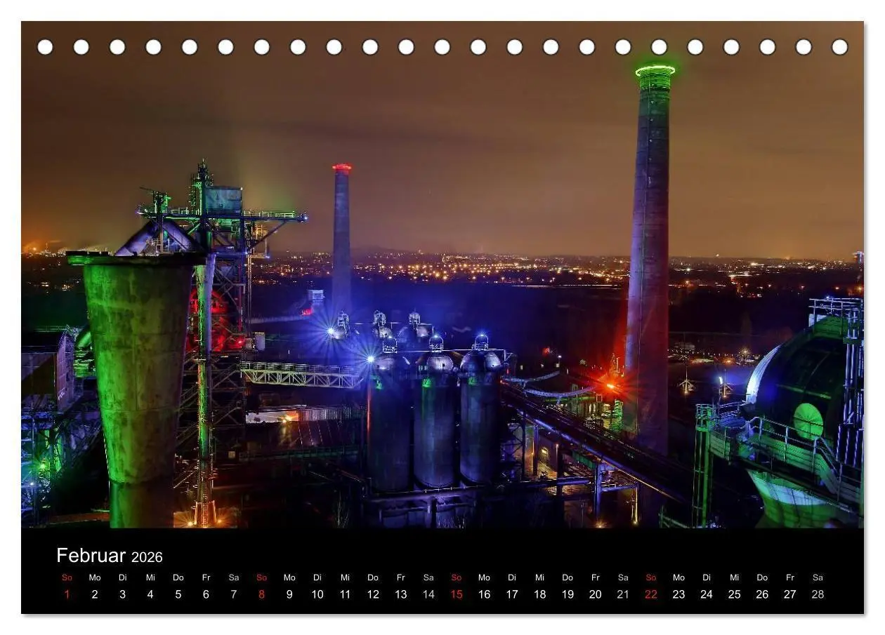 Bild: 9783516093087 | Duisburg Nachtmomente 2026 (Tischkalender 2026 DIN A5 quer),...