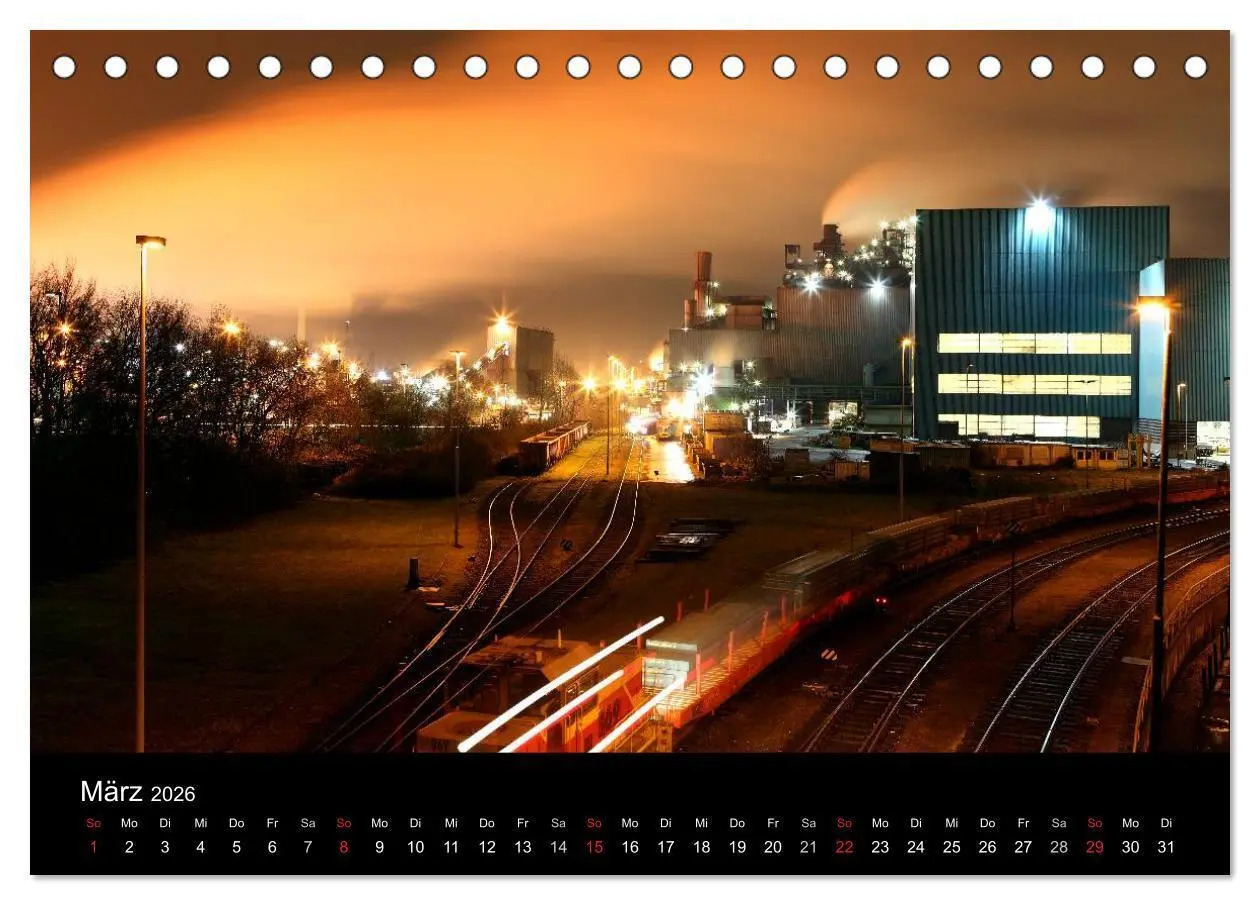 Bild: 9783516093087 | Duisburg Nachtmomente 2026 (Tischkalender 2026 DIN A5 quer),...