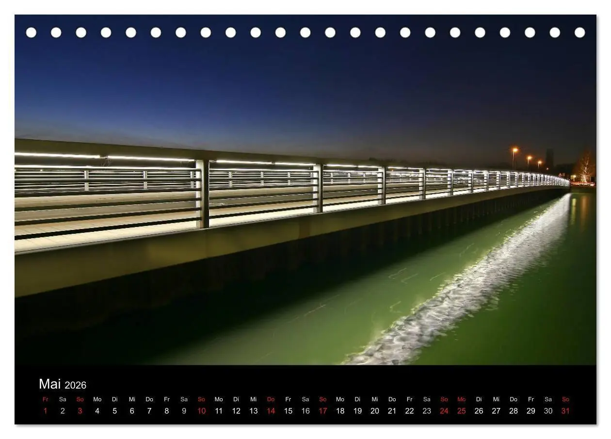 Bild: 9783516093087 | Duisburg Nachtmomente 2026 (Tischkalender 2026 DIN A5 quer),...