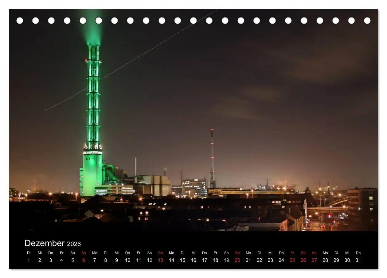 Bild: 9783516093087 | Duisburg Nachtmomente 2026 (Tischkalender 2026 DIN A5 quer),...