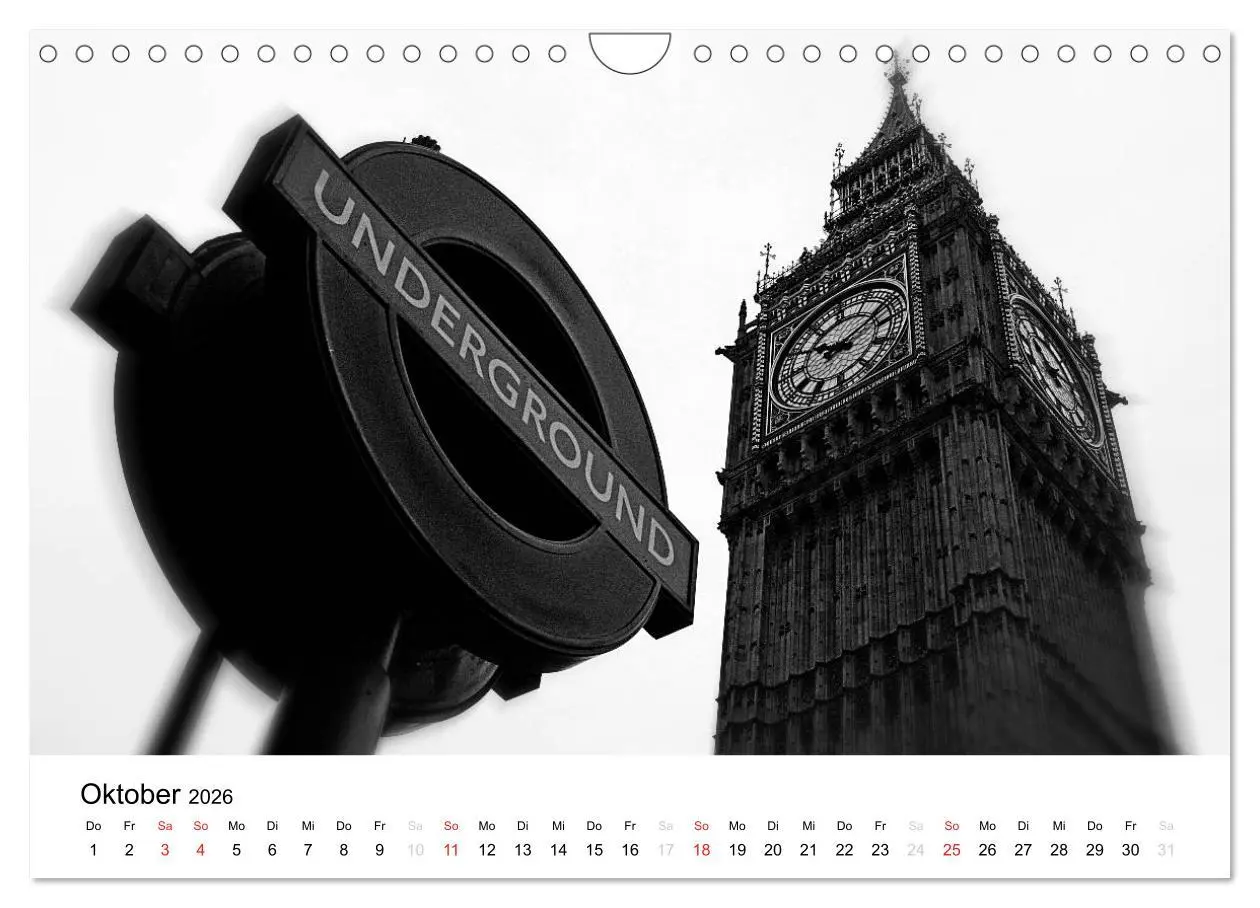 Bild: 9783516163087 | London (Wandkalender 2026 DIN A4 quer), CALVENDO Monatskalender | 2026