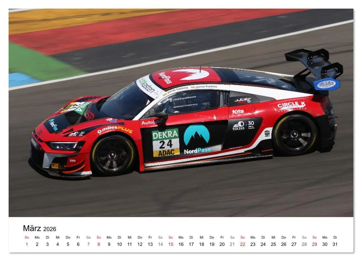 Bild: 9783516233087 | Die Vier Ringe im Motorsport (Wandkalender 2026 DIN A3 quer),...