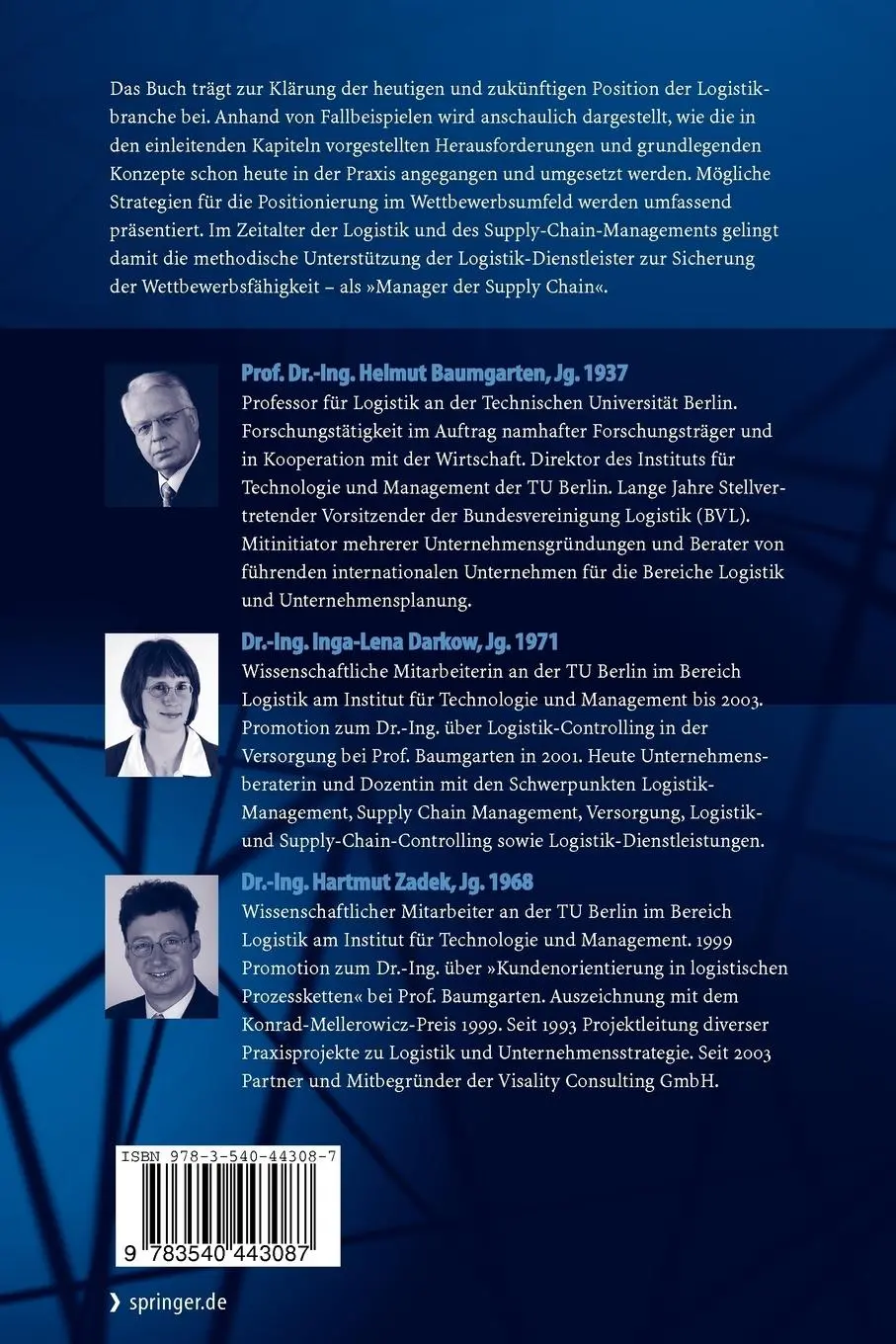 Rückseite: 9783540443087 | Supply Chain Steuerung und Services | Hartmut Zadek (u. a.) | Buch
