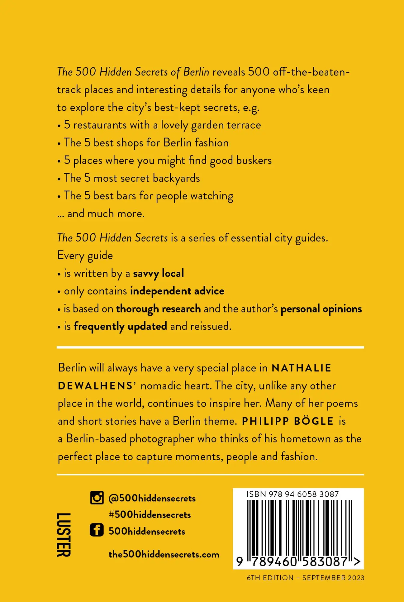 Rückseite: 9789460583087 | The 500 Hidden Secrets of Berlin | Nathalie Dewalhens | Taschenbuch