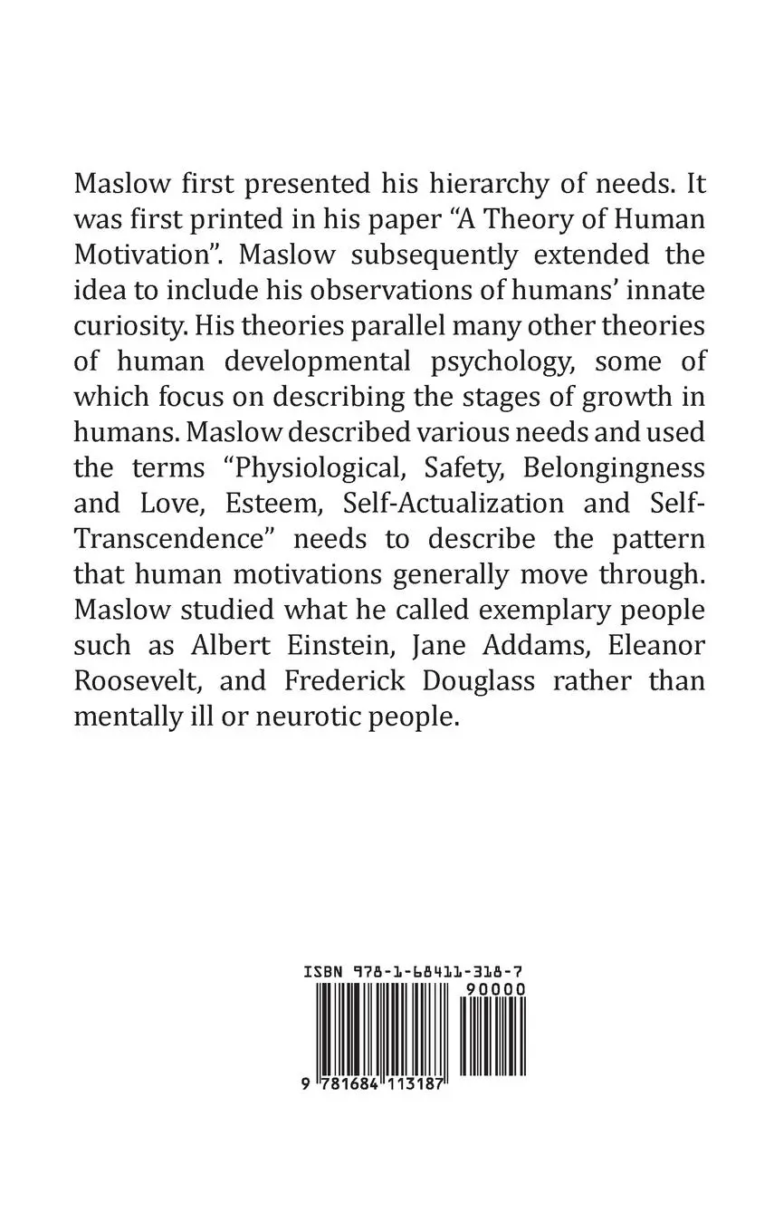 Rückseite: 9781684113187 | A Theory of Human Motivation | Abraham H. Maslow | Buch | Englisch