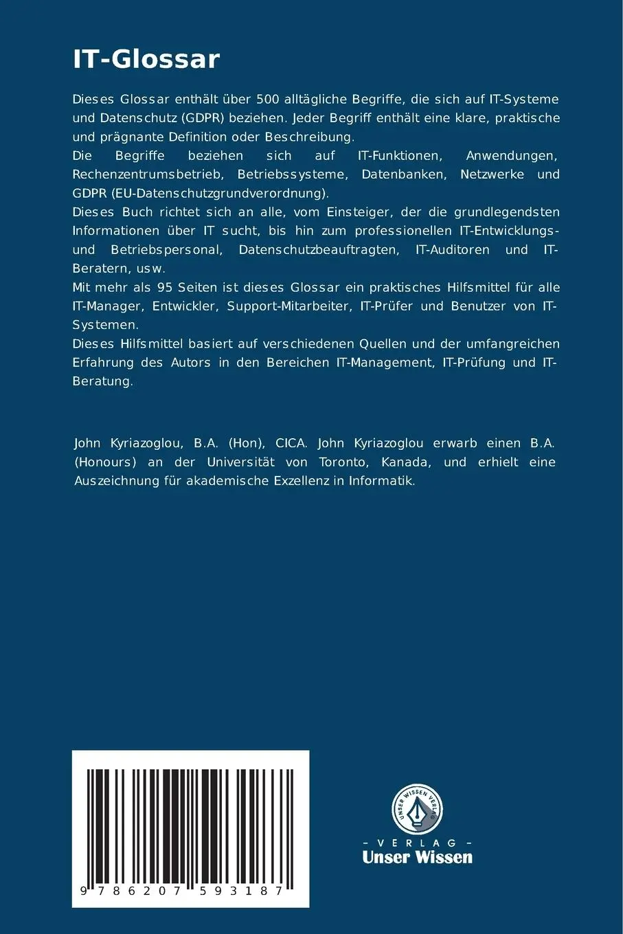 Rückseite: 9786207593187 | IT-Glossar | John Kyriazoglou | Taschenbuch | Paperback | 108 S.