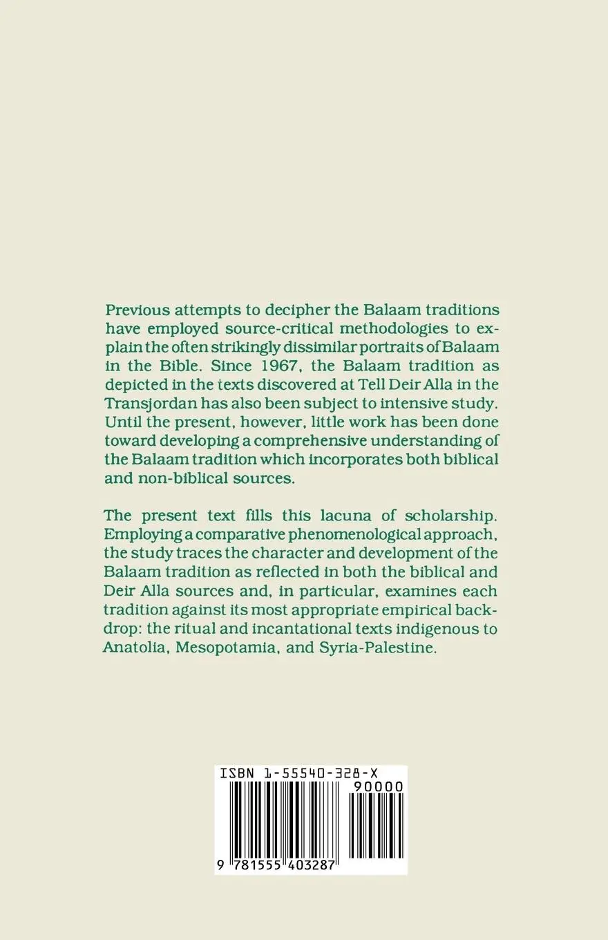 Rückseite: 9781555403287 | The Balaam Traditions | Their Character and Development | Moore | Buch