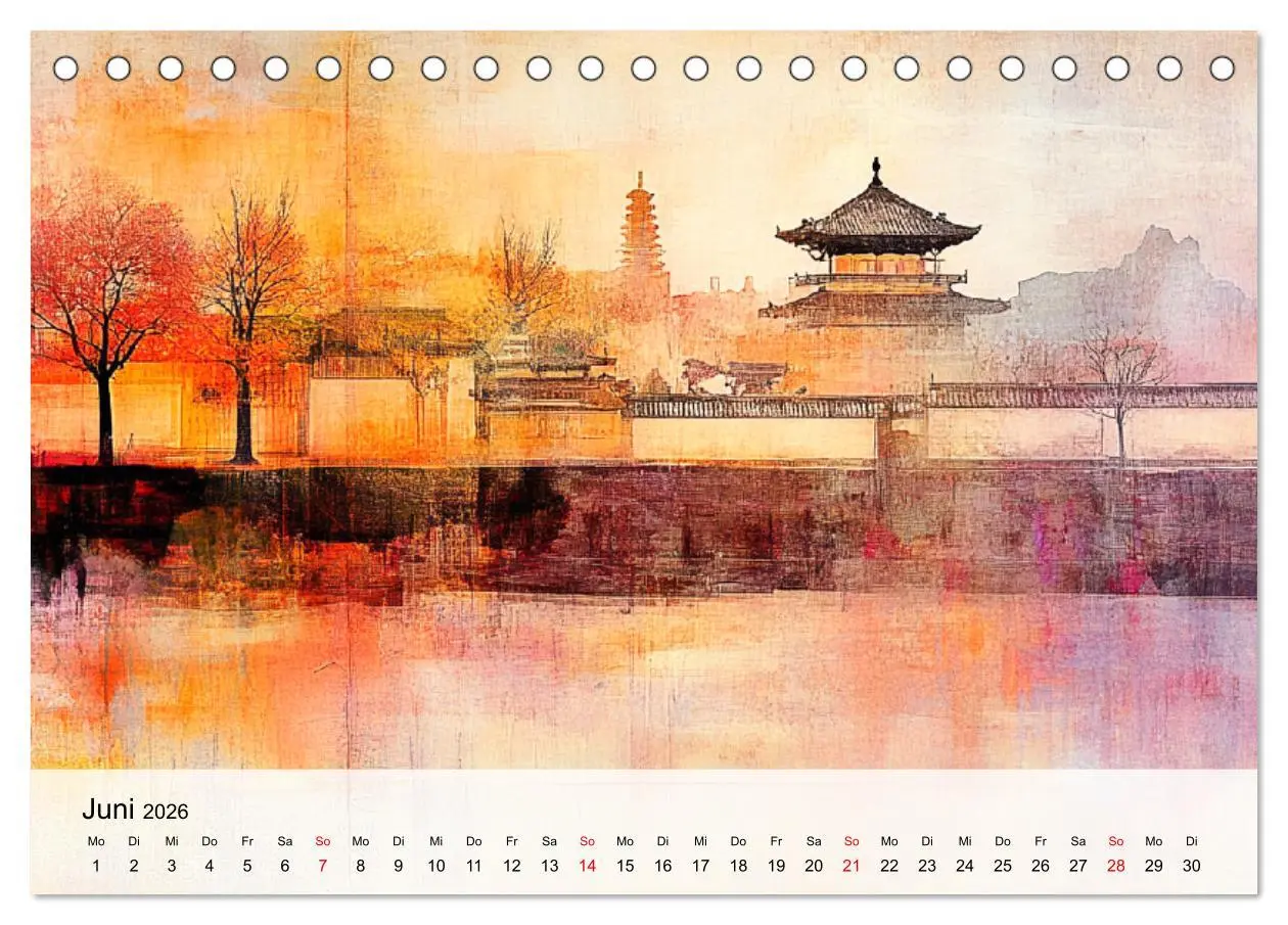 Bild: 9783457293287 | Japan. Eine künstlerische Reise im Aquarellstil (Tischkalender 2026...