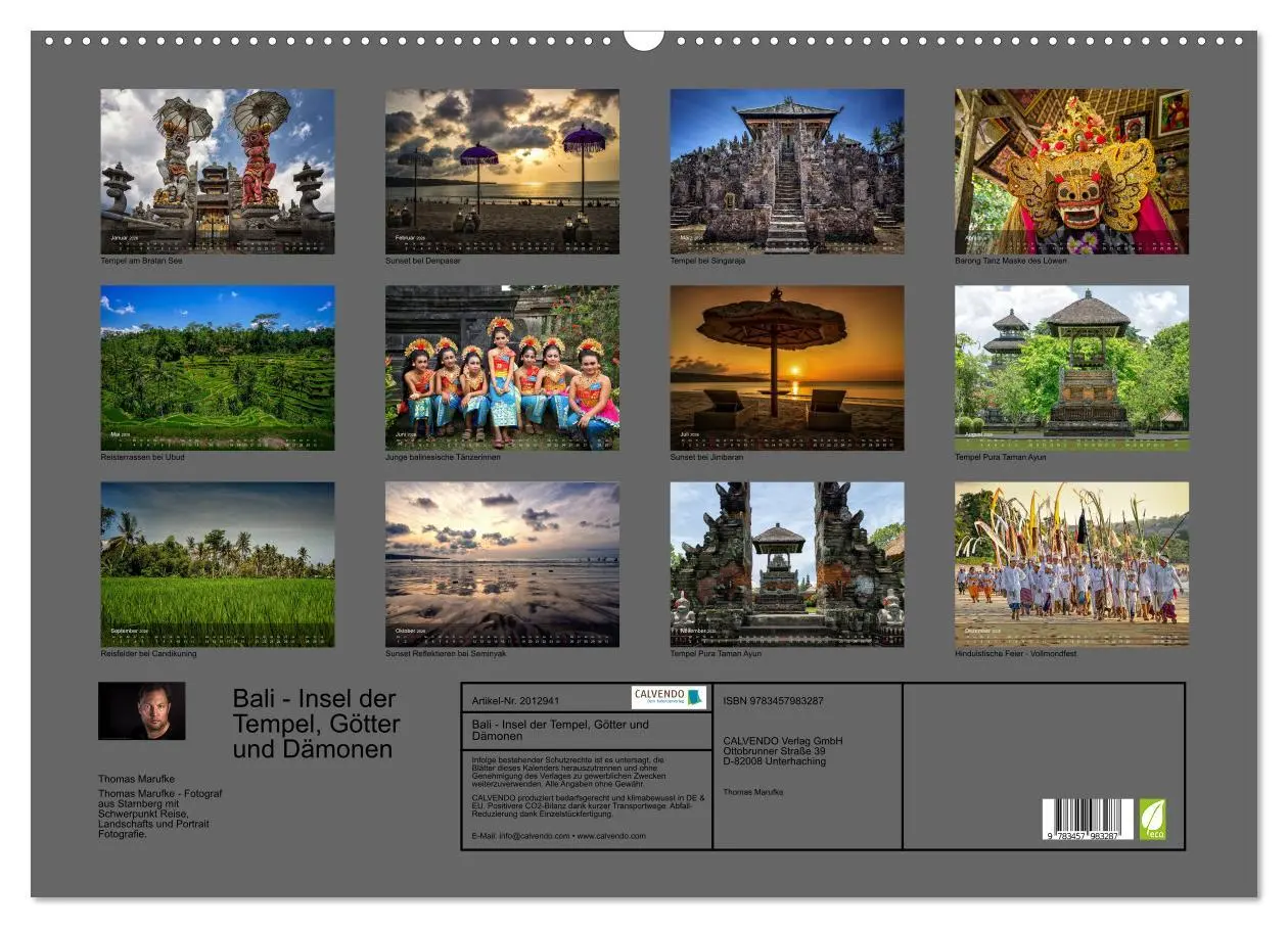 Bild: 9783457983287 | Bali - Insel der Tempel, Götter und Dämonen (Wandkalender 2026 DIN...