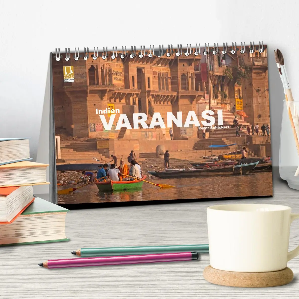 Bild: 9783516073287 | Indien - Varanasi (Tischkalender 2026 DIN A5 quer), CALVENDO...