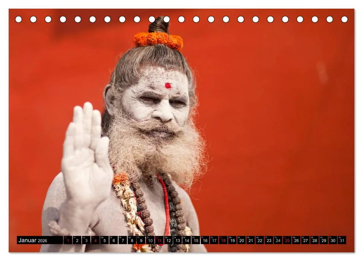 Bild: 9783516073287 | Indien - Varanasi (Tischkalender 2026 DIN A5 quer), CALVENDO...