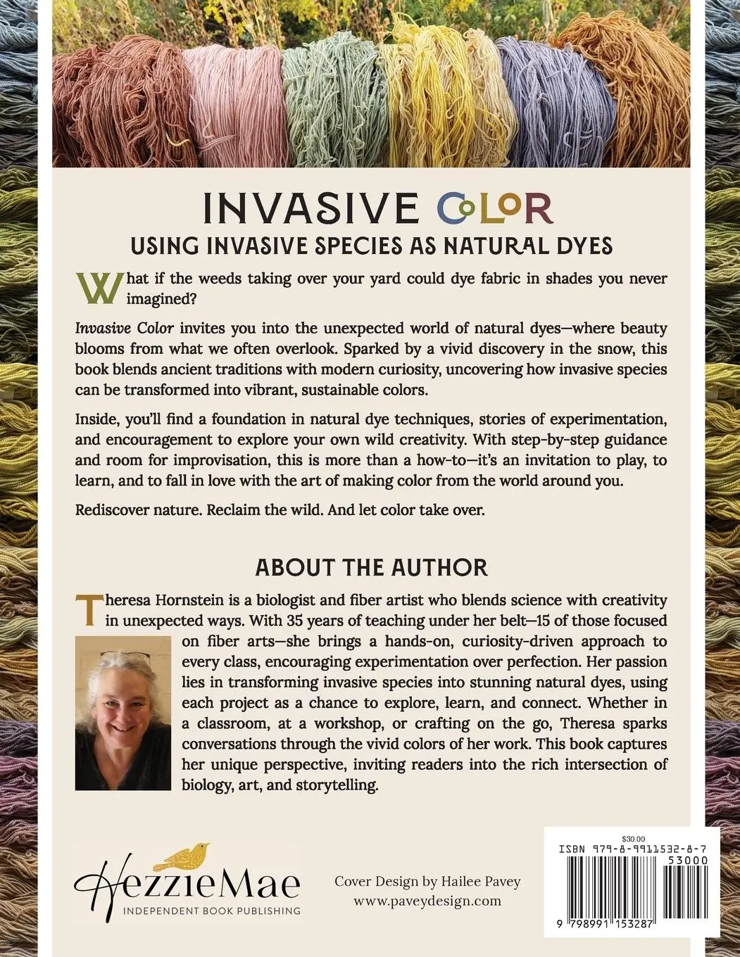 Rückseite: 9798991153287 | Invasive Color | Using Invasive Species As Natural Dyes | Hornstein