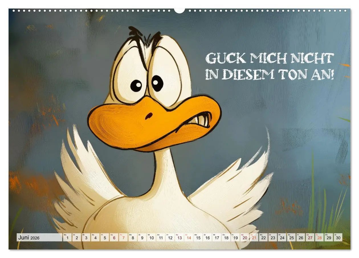 Bild: 9783457353387 | Gans coole Sprüche (hochwertiger Premium Wandkalender 2026 DIN A2...