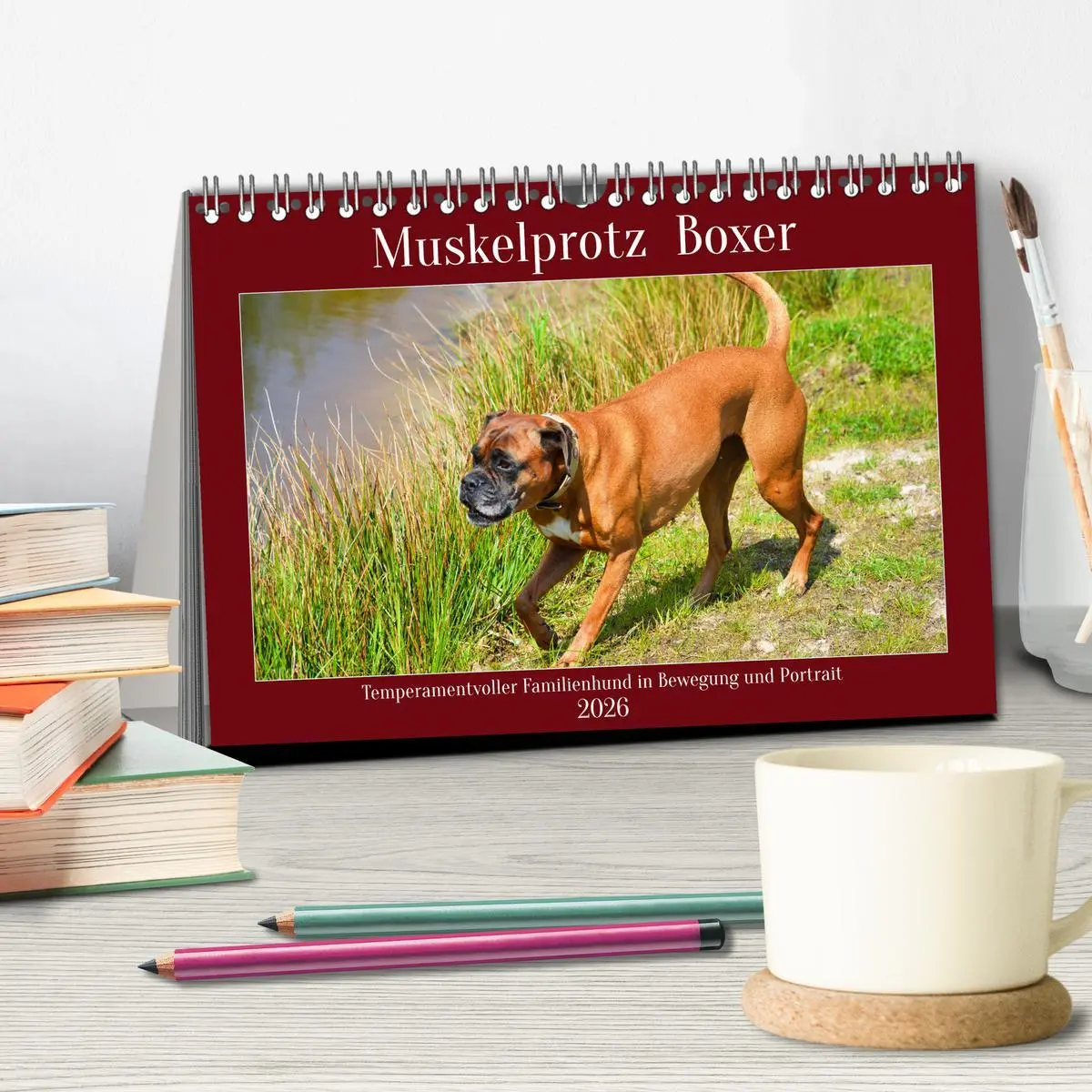 Bild: 9783457423387 | Muskelprotz Boxer (Tischkalender 2026 DIN A5 quer), CALVENDO...