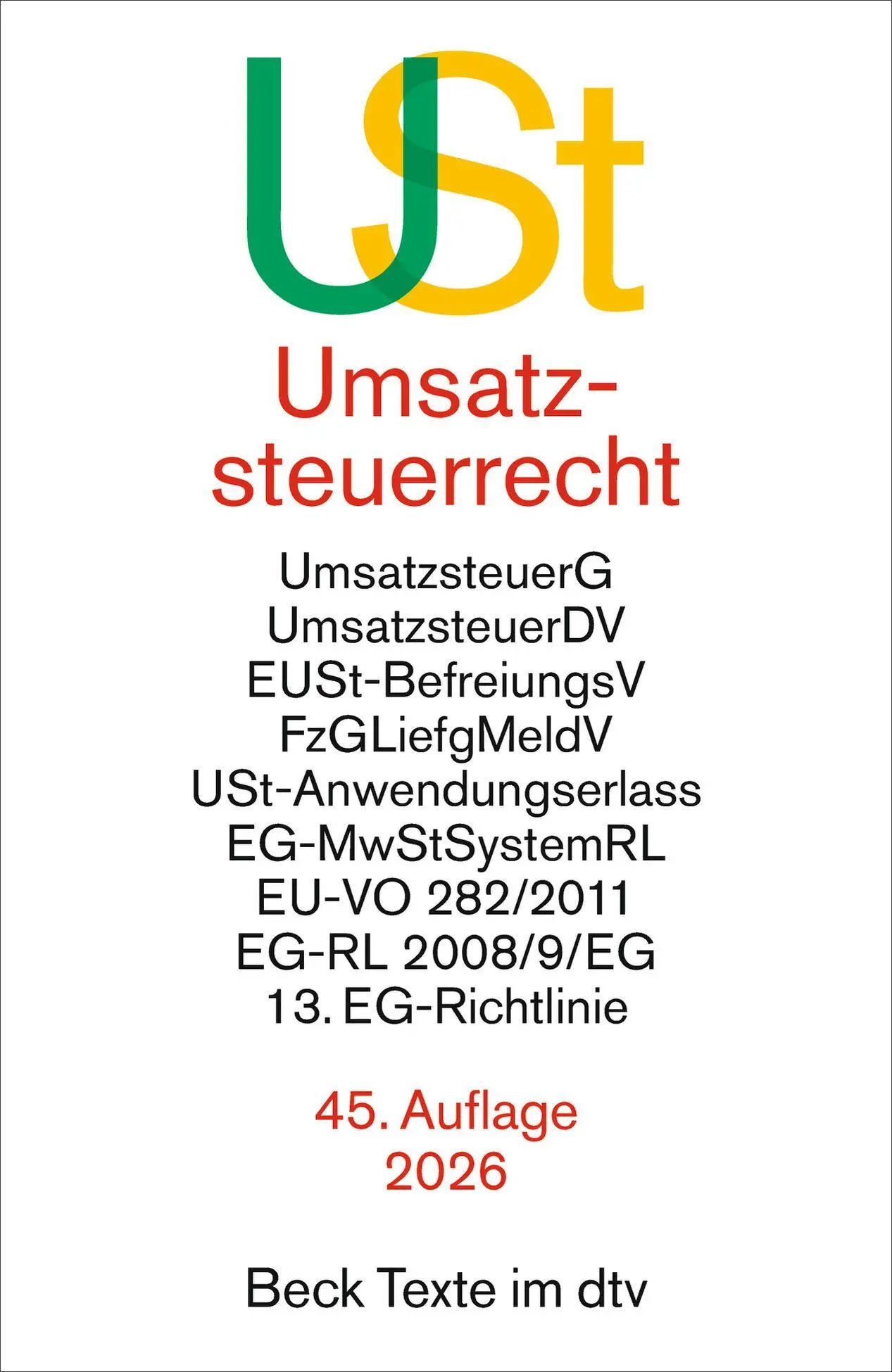 Cover: 9783406853487 | Umsatzsteuerrecht. USt | Taschenbuch | Beck-Texte im dtv | Deutsch