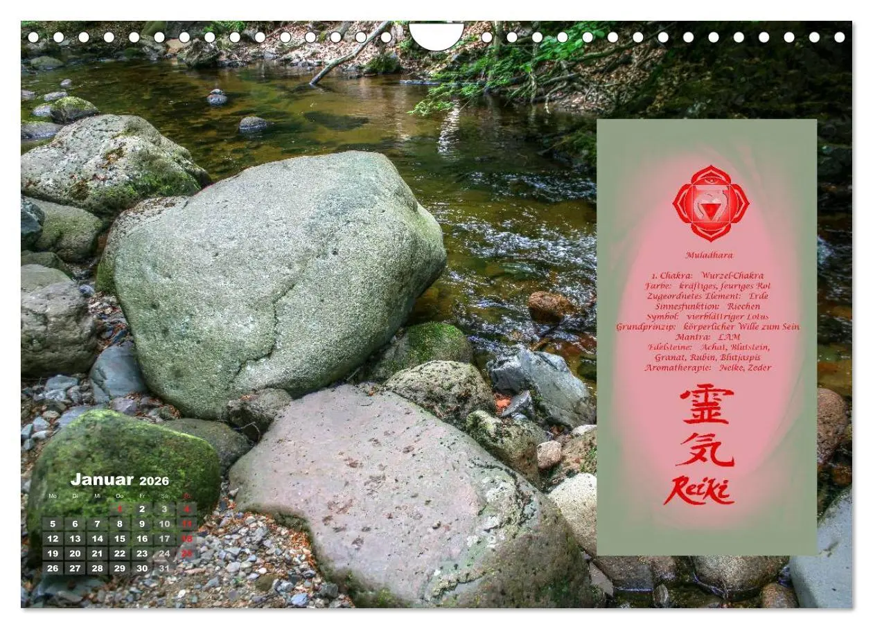 Bild: 9783516053487 | REIKI - Chakrameditation (Wandkalender 2026 DIN A4 quer), CALVENDO...