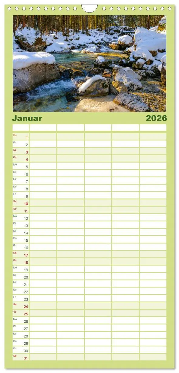 Bild: 9783516503487 | Familienplaner 2026 - Urlaub im Berchtesgadener Land mit 5 Spalten...