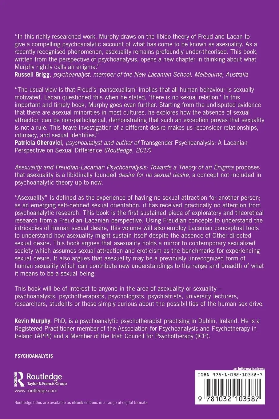Rückseite: 9781032103587 | Asexuality and Freudian-Lacanian Psychoanalysis | Kevin Murphy | Buch