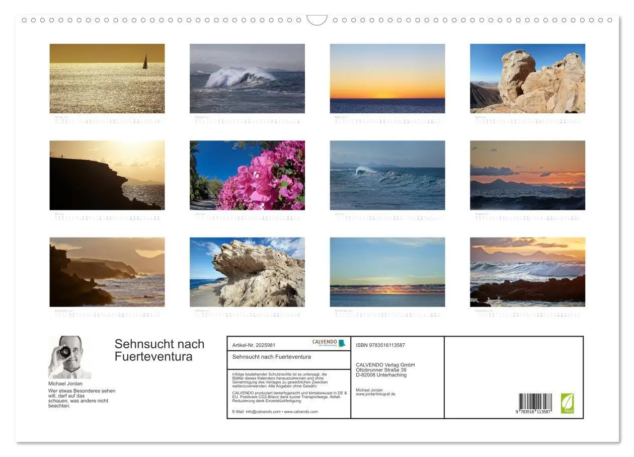 Bild: 9783516113587 | Sehnsucht nach Fuerteventura (Wandkalender 2026 DIN A2 quer),...