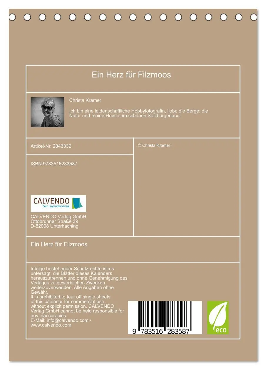 Bild: 9783516283587 | Ein Herz für Filzmoos (Tischkalender 2026 DIN A5 hoch), CALVENDO...