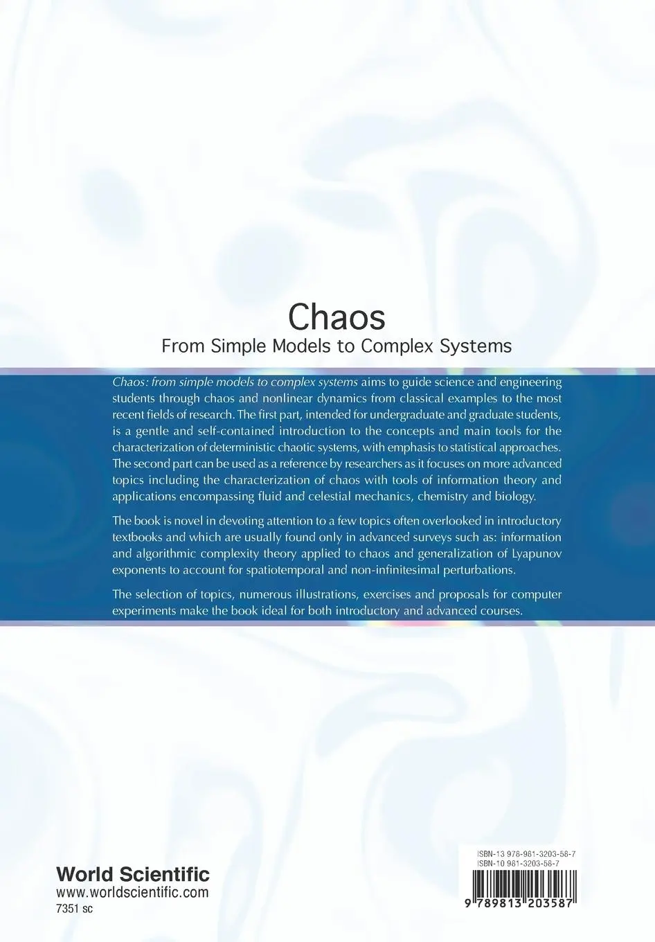 Rückseite: 9789813203587 | CHAOS | FR SIMPLE MODELS TO COMPLEX..(V17) | Cencini Massimo | Buch