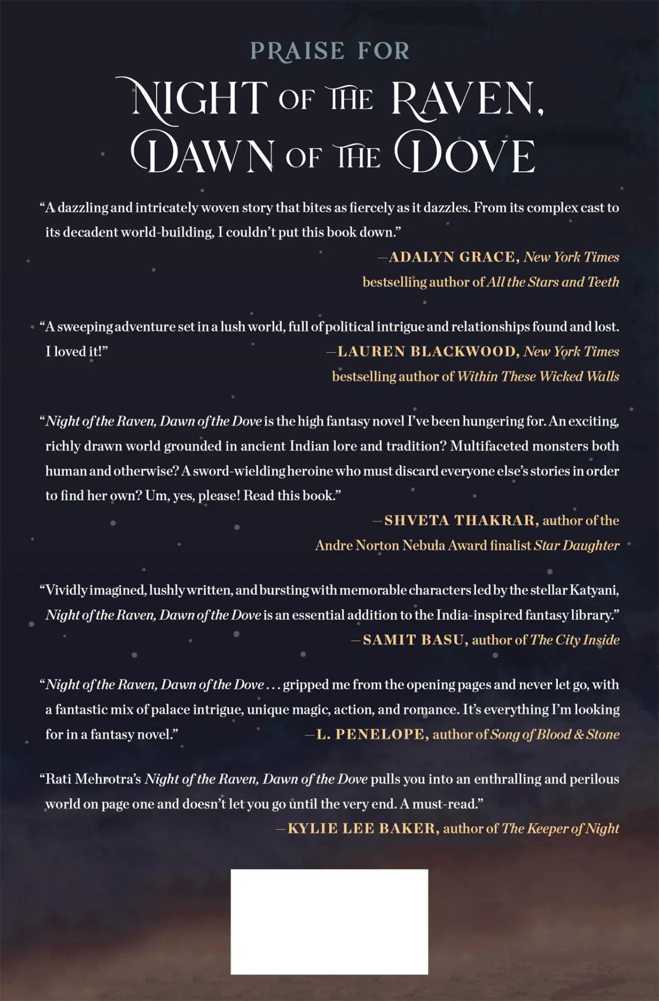 Rückseite: 9781250823687 | Night of the Raven, Dawn of the Dove | Rati Mehrotra | Buch | Gebunden