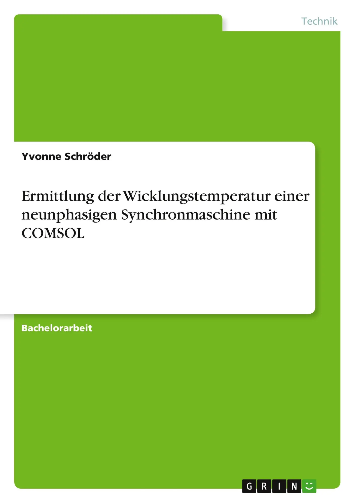 Cover: 9783389013687 | Ermittlung der Wicklungstemperatur einer neunphasigen...