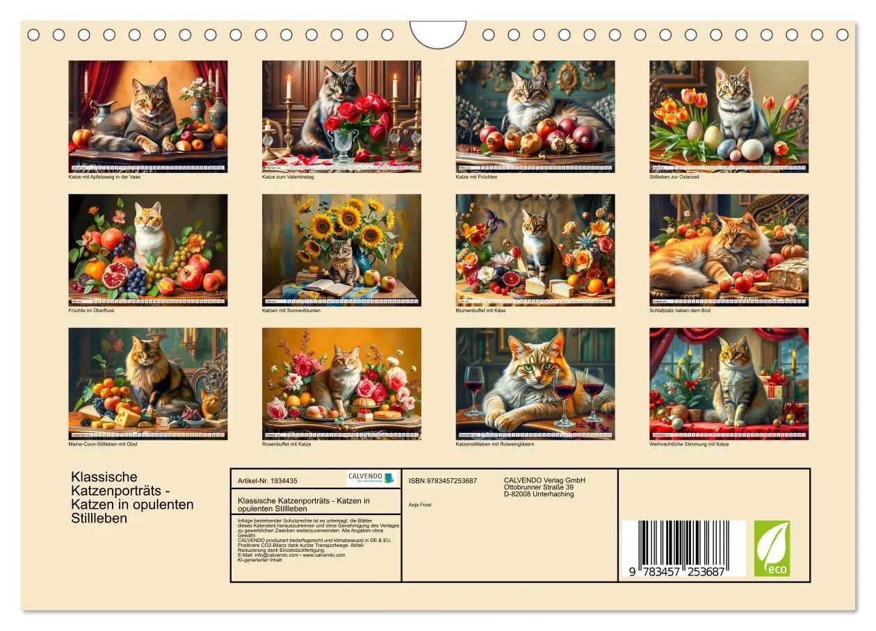 Bild: 9783457253687 | Klassische Katzenporträts - Katzen in opulenten Stillleben...