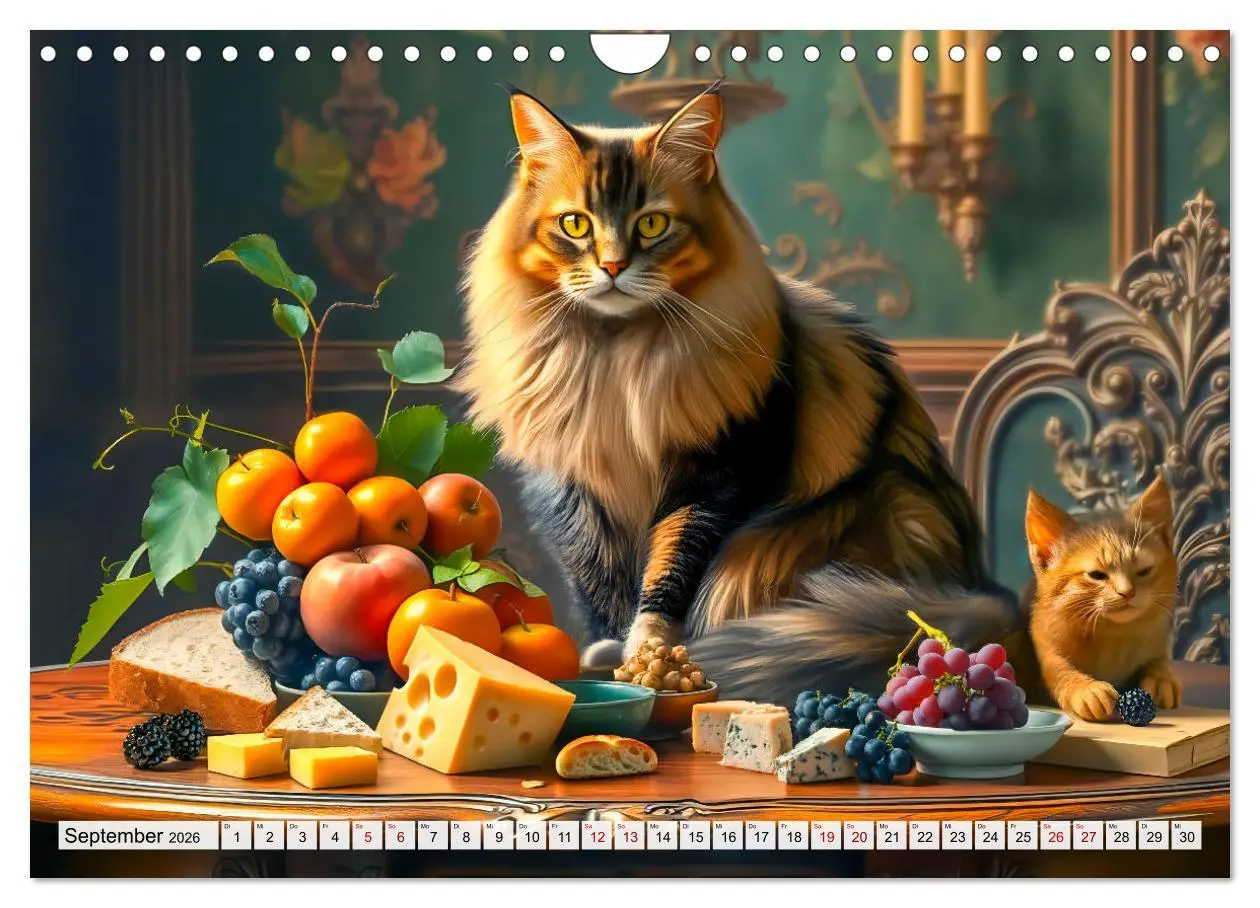 Bild: 9783457253687 | Klassische Katzenporträts - Katzen in opulenten Stillleben...