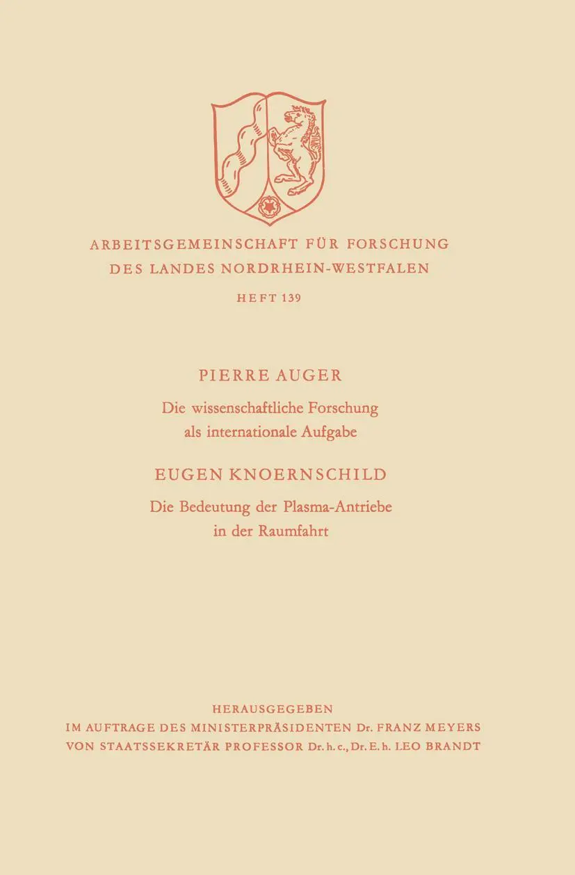 Cover: 9783663003687 | Die wissenschaftliche Forschung als internationale Aufgabe. Die...