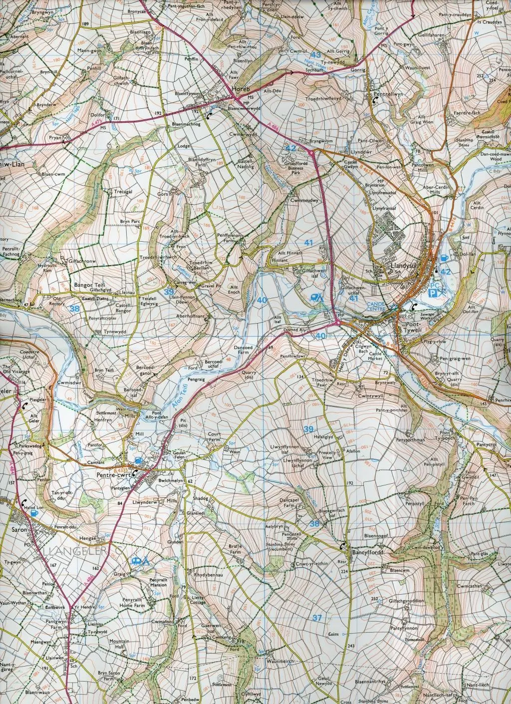 Bild: 9780319243787 | Newcastle Emlyn, Llandysul and Cynwyl Elfed | Ordnance Survey | 2015