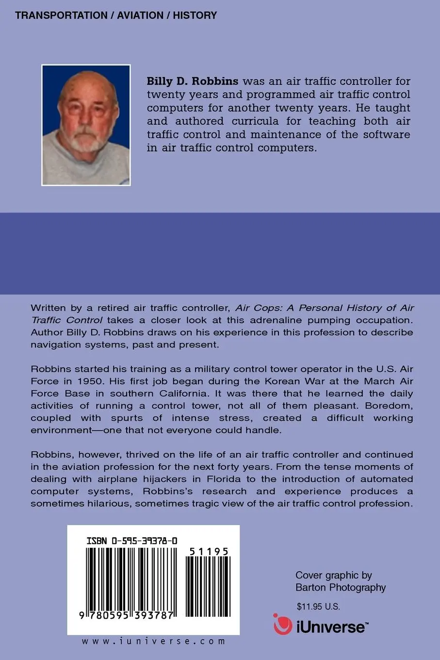 Rückseite: 9780595393787 | Air Cops | A Personal History of Air Traffic Control | Robbins | Buch