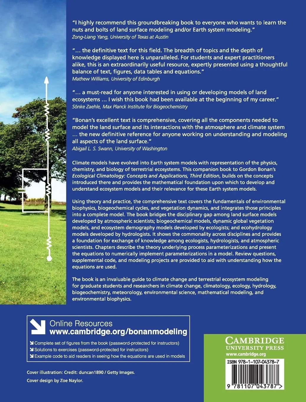 Rückseite: 9781107043787 | Climate Change and Terrestrial Ecosystem Modeling | Gordon Bonan