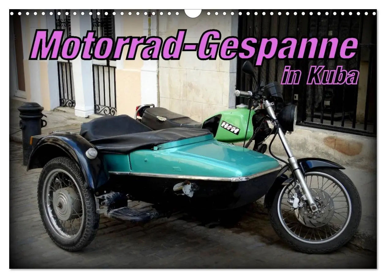 Cover: 9783516023787 | Motorrad-Gespanne in Kuba (Wandkalender 2026 DIN A3 quer), CALVENDO...