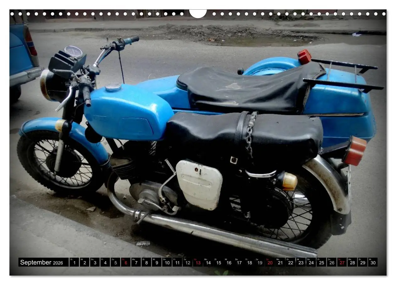 Bild: 9783516023787 | Motorrad-Gespanne in Kuba (Wandkalender 2026 DIN A3 quer), CALVENDO...