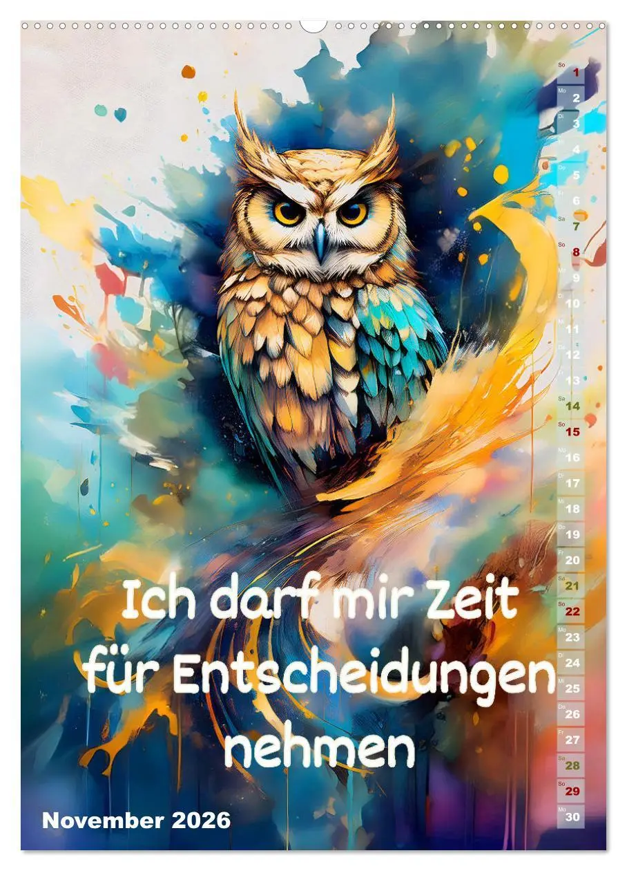 Bild: 9783516263787 | Ich bin stark - Ein tierischer Affirmationskalender (Wandkalender...