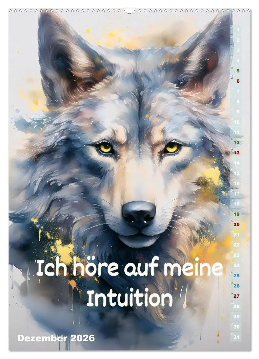 Bild: 9783516263787 | Ich bin stark - Ein tierischer Affirmationskalender (Wandkalender...