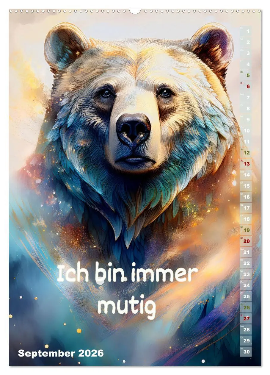 Bild: 9783516263787 | Ich bin stark - Ein tierischer Affirmationskalender (Wandkalender...