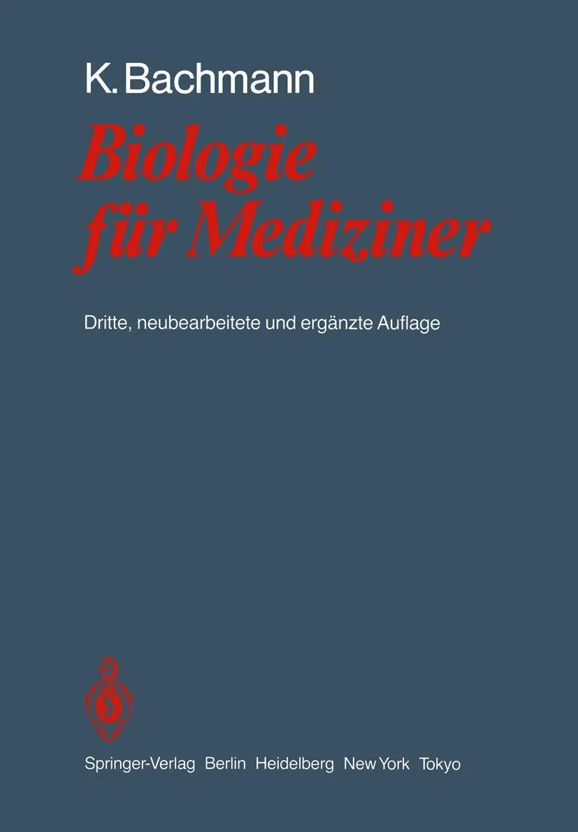 Cover: 9783540163787 | Biologie für Mediziner | Konrad Bachmann | Taschenbuch | xv | Deutsch