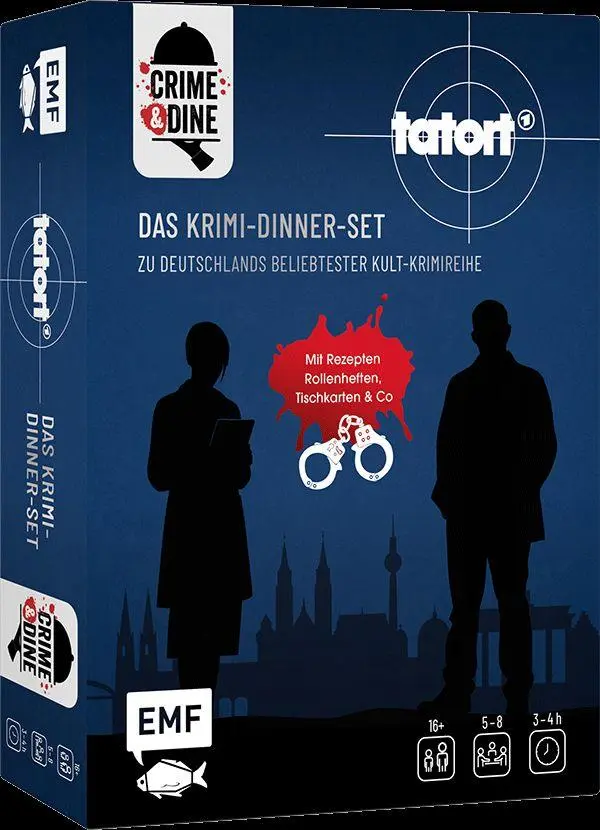 Cover: 4260478343887 | Crime &amp; Dine - Tatort - Das Krimi-Dinner-Set zu Deutschlands...