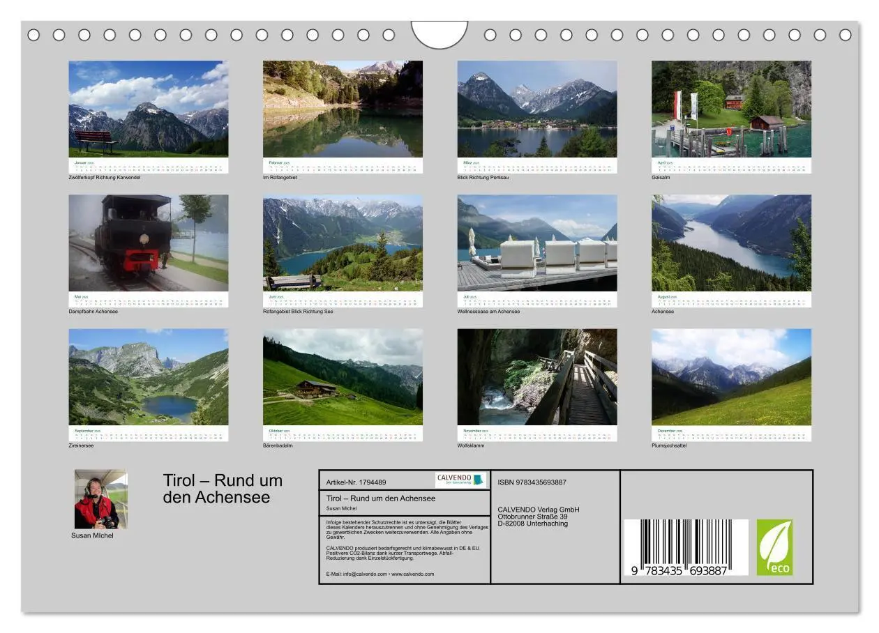 Bild: 9783435693887 | Tirol - Rund um den Achensee (Wandkalender 2025 DIN A4 quer),...