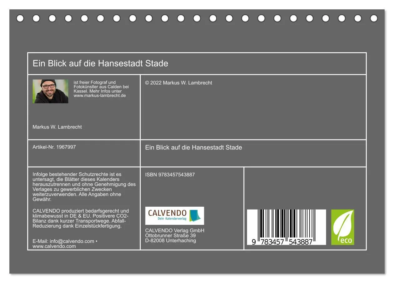 Bild: 9783457543887 | Ein Blick auf die Hansestadt Stade (Tischkalender 2026 DIN A5...