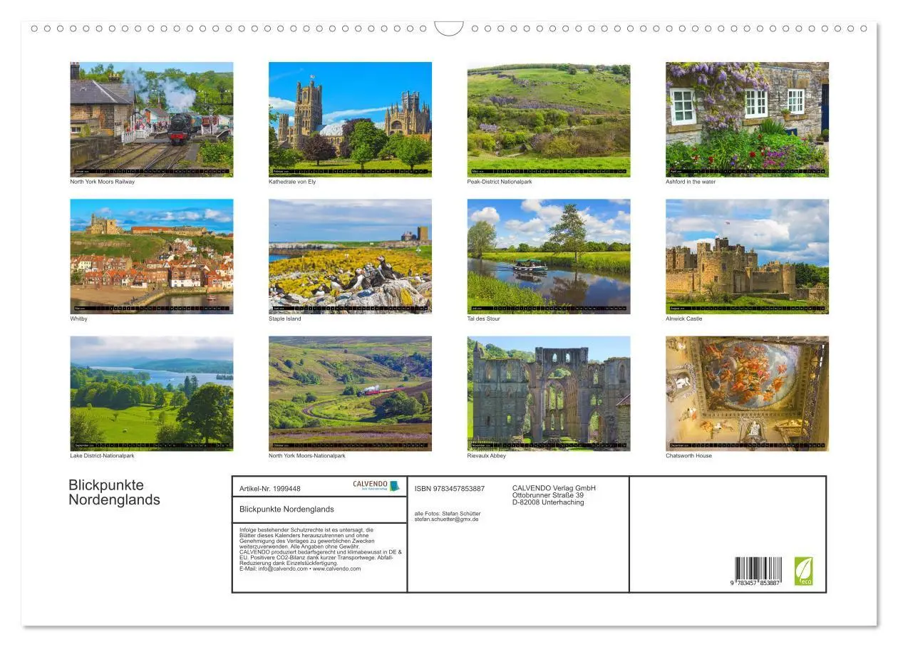 Bild: 9783457853887 | Blickpunkte Nordenglands (Wandkalender 2026 DIN A2 quer), CALVENDO...