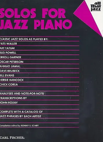 Cover: 9780825803987 | Solos for Jazz Piano | Stuart Isacoff | Buch | Carl Fischer