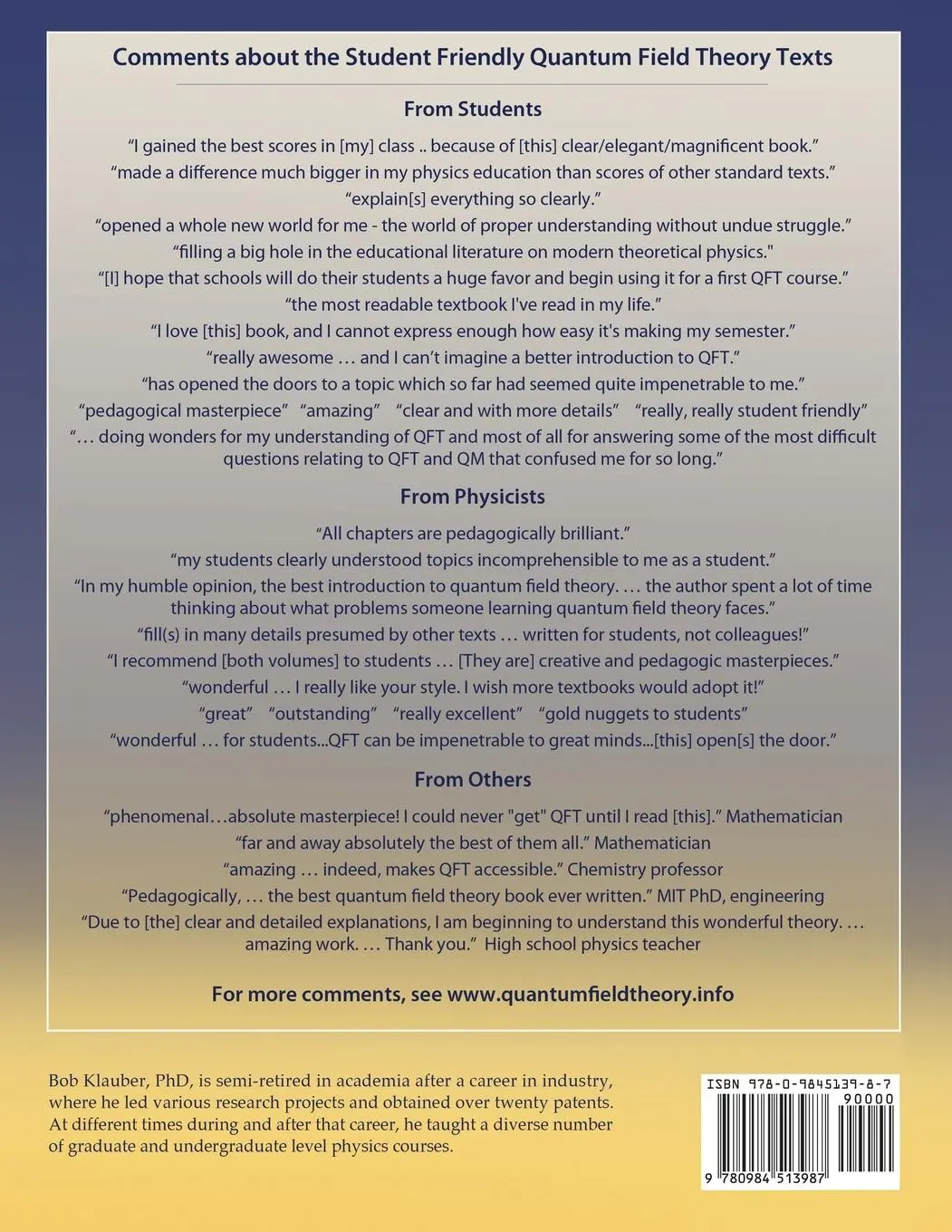 Rückseite: 9780984513987 | Student Friendly Quantum Field Theory Volume 2 | The Standard Model