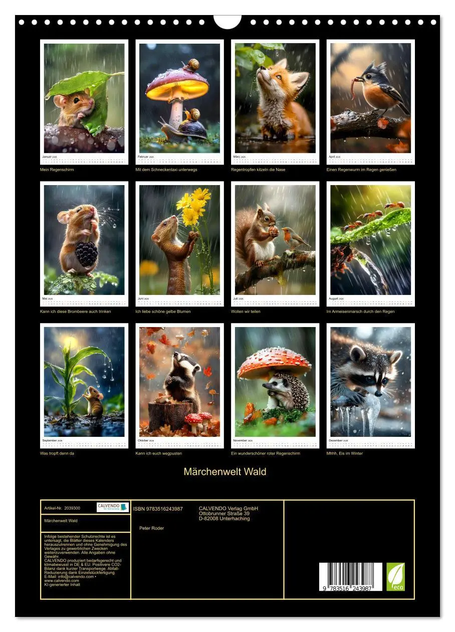 Bild: 9783516243987 | Märchenwelt Wald (Wandkalender 2026 DIN A3 hoch), CALVENDO...