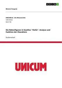 Cover: 9783668883987 | Die Nebenfiguren in Goethes "Stella". Analyse und Funktion der...