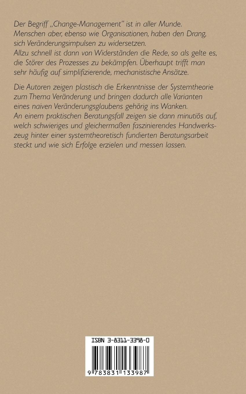 Rückseite: 9783831133987 | Systemtheorie und Beratung | Ein Beispiel aus der Praxis | Taschenbuch