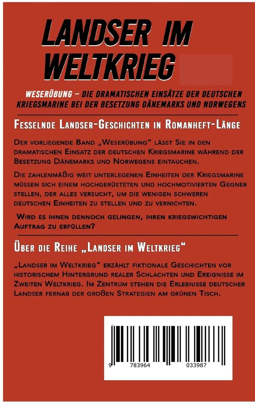 Rückseite: 9783964033987 | Landser im Weltkrieg ¿ Weserübung | Hermann Weinhauer | Taschenbuch