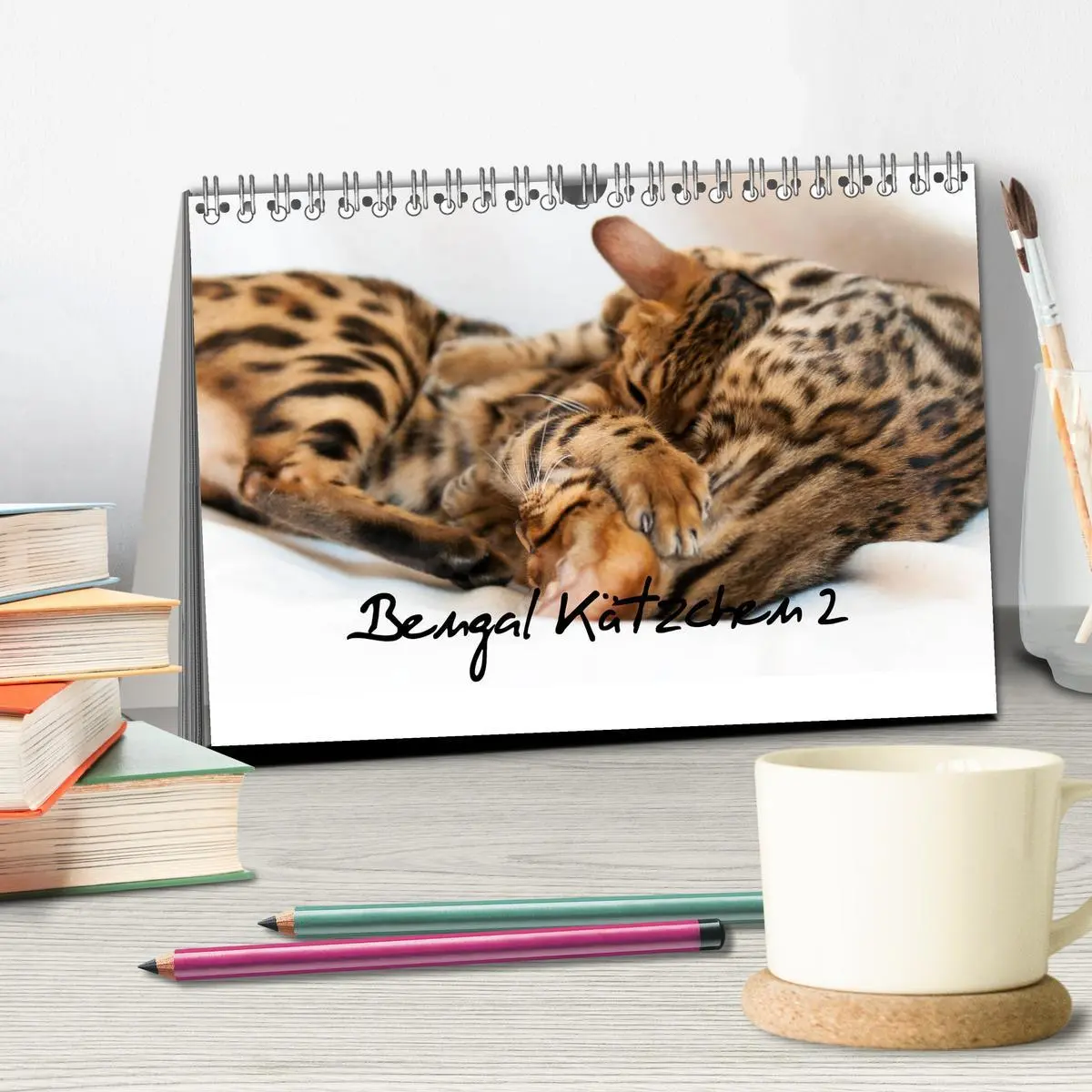 Bild: 9783457734087 | Bengal Kätzchen 2 (Tischkalender 2026 DIN A5 quer), CALVENDO...